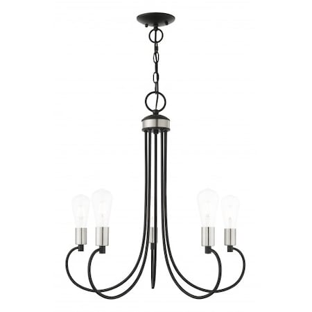 Livex Lighting Black with Brushed Nickel Accents Chande 42925-04