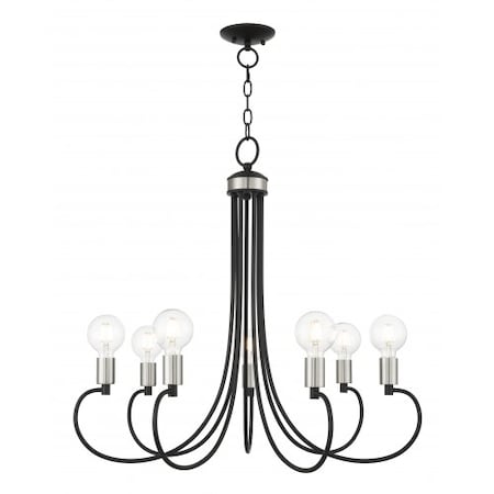 Livex Lighting Black with Brushed Nickel Accents Chande 42927-04