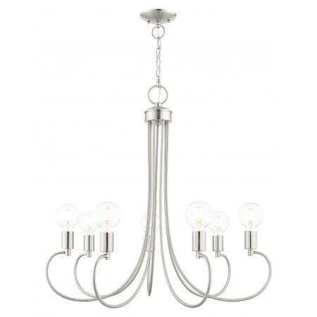 Livex Lighting Brushed NickelChandelier, 7 Light 42927-91
