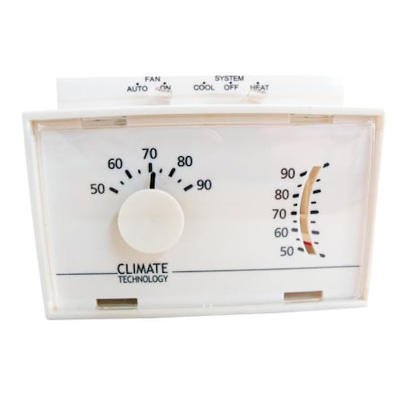 Supco Mechanical Wall Thermostat, Horizontal 43004A