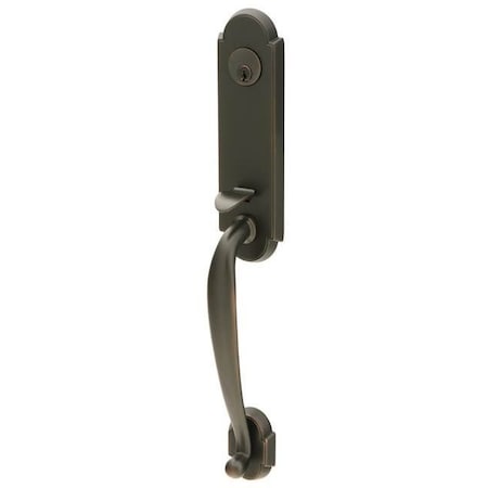 Emtek Oil Rbbd Brnz Handleset, 4303HLOUS10BRH 4303HLOUS10BRH