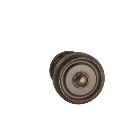 Omnia Knob with 1-3/4" Rose Single Dummy Unlacquered Antique Bronze 430 430/45.SD5A