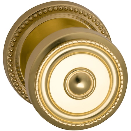Omnia Knob with 2-5/8" Rose Single Dummy Bright Brass 430 430/00.SD1