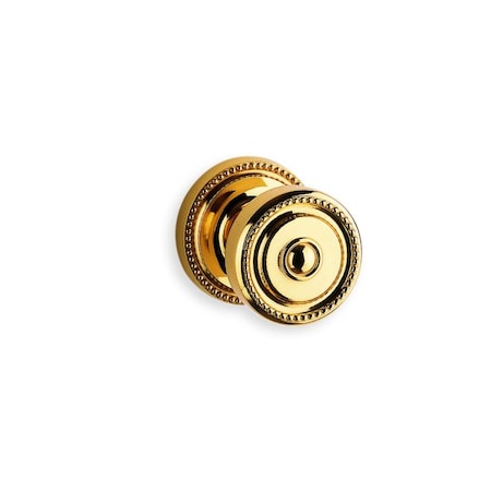 Omnia Knob 2-3/16" Rose Pass 2-3/8" BS T 1-3/4" Doors Bright Brass 430 430/55B.PA1