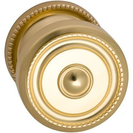 Omnia Knob with 2-3/16" Rose Single Dummy Bright Brass 430 430/55.SD1