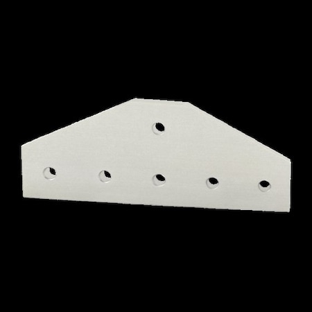 80/20 TeeJoiningPlate, Alum, Silver, 3in, 1/4in 4310