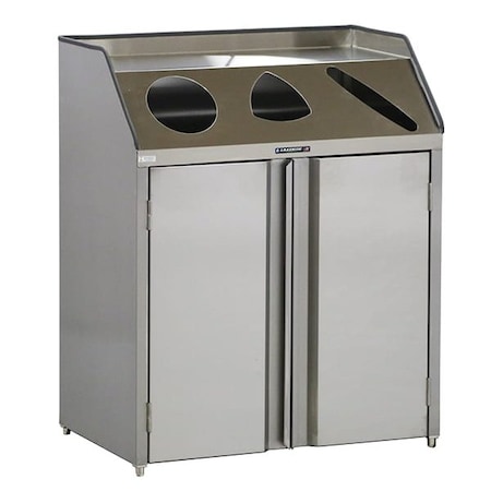 Lakeside 23 gal Recycling Bin, Stainless Steel 4315