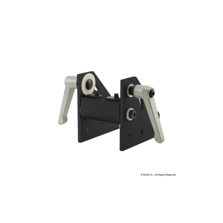 80/20 Black 15 S 90 Deg Pivot Bracket W/L-Hand 4318-BLACK