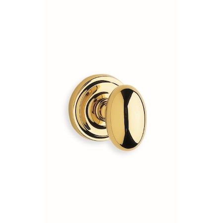 Omnia Knob with 2-5/8" Rose Single Dummy Concealed Screws Bright Brass 432 432/00B.SD1