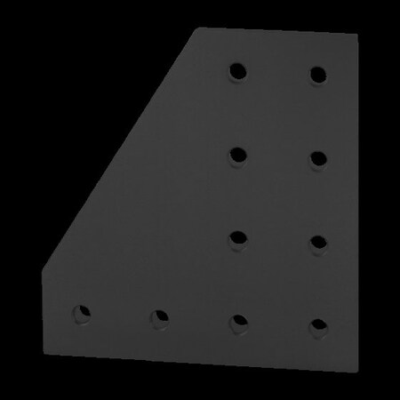 80/20 JoiningPlate, Aluminum, Black, 6in, 1/4in 4327-BLACK