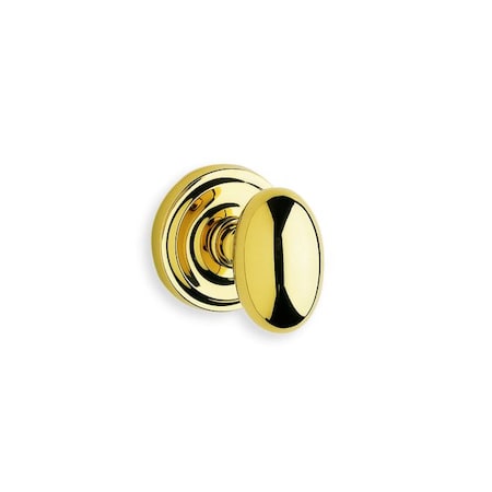 Omnia Knob 2-5/8" Rose Pass 2-3/8" BS T 1-3/4" Doors Bright Brass 432 432/00B.PA1