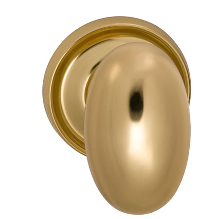 Omnia Knob 2-3/16" Rose Pass 2-3/8" BS T 1-3/8" Doors Bright Brass 432 432/55.PA1