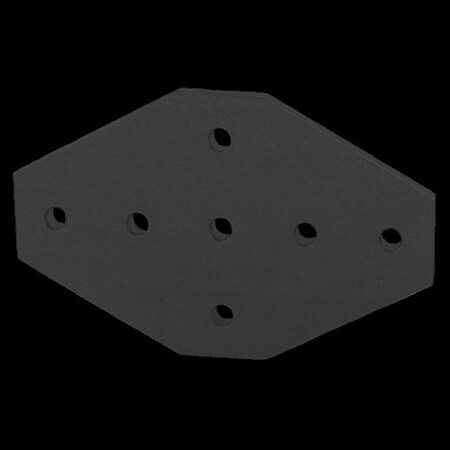 80/20 Black 15 S 7 Hole Cross Joining Plate 4335-BLACK