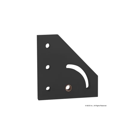 80/20 Black 15 S 90 Deg Pivot Bracket Rt Hand 4337-BLACK