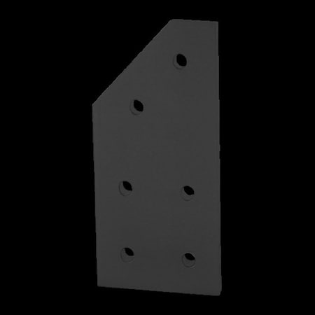 80/20 Angle Joining Plate, 45 Deg, 6 Hole, 15S 4345-BLACK