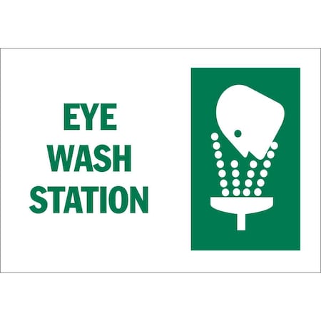 Brady Eye Wash Station., 14" W x 10" H, Rectangle, Aluminum, 43481 43481