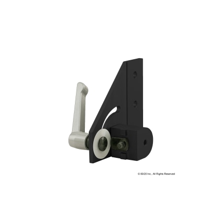80/20 Rt Hand 0 Deg Pivot Brkt W/L-Handle 15S 4348-BLACK