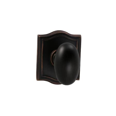 Omnia Knob Arched Rose Pass 2-3/4" BS Full Lip Strike Tuscan Bronze 434 434AR/234F.PATB