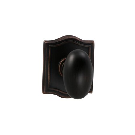 Omnia Knob Arched Rose Privacy 2-3/8" Backset, T Strike Tuscan Bronze 434 434AR/238T.PRTB