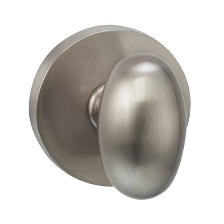 Omnia Knob Modern Rose Pass 2-3/8" BS Full Lip Strike Satin Nickel 434 434MD/238F.PA15