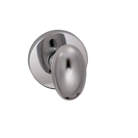 Omnia Knob Modern Rose Pass 2-3/8" BS Full Lip Strike Bright Chrome 434 434MD/238F.PA26