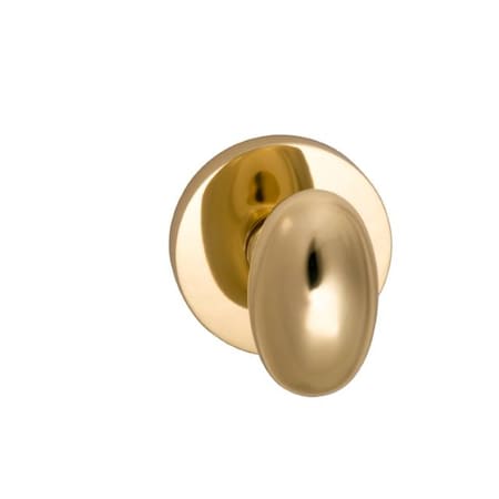 Omnia Knob Modern Rose Passage 2-3/8" Backset, T Strike Bright Brass 434 434MD/238T.PA3