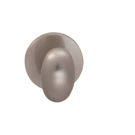 Omnia Knob Modern Rose Privacy 2-3/8" Backset, T Strike Satin Nickel 434 434MD/238T.PR15