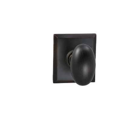 Omnia Knob with Rectangular Rose Dummy Pair Tuscan Bronze 434 434RT/0.PDTB