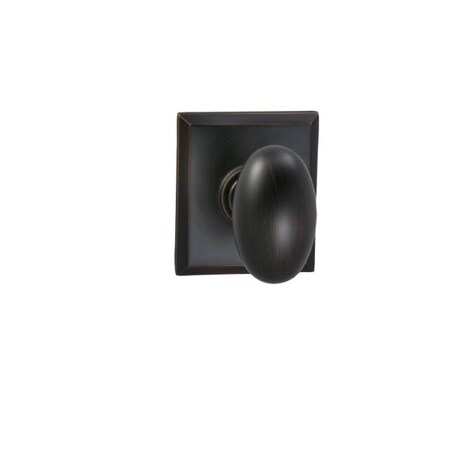 Omnia Knob Rectangular Rose Pass 2-3/4" BS Full Lip Strike Tuscan Bronze 434 434RT/234F.PATB