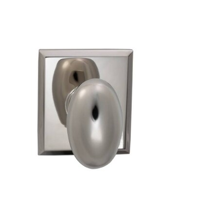 Omnia Knob Rectangular Rose Pass 2-3/4" BS T Strike Bright Nickel 434 434RT/234T.PA14