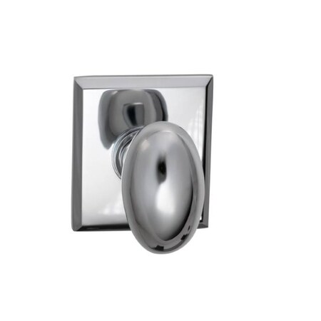 Omnia Knob Rectangular Rose Priv 2-3/8" BS T Strike Bright Chrome 434 434RT/238T.PR26