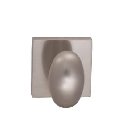 Omnia Knob Square Rose Privacy 2-3/4" Backset, T Strike Satin Nickel 434 434SQ/234T.PR15