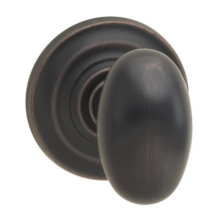 Omnia Knob Traditional Rose Pass 2-3/4" BS Full Lip Strike Tuscan Bronze 434 434TD/234F.PATB