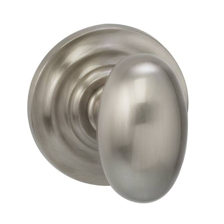 Omnia Knob Traditional Rose Pass 2-3/8" BS T Strike Satin Nickel 434 434TD/238T.PA15