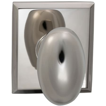 Omnia Knob with Rectangular Rose Single Dummy Bright Nickel 434 434RT.14SD