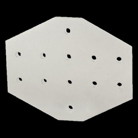 80/20 CrossJoiningPlate, Alum, Silver, 6in, 1/4in 4360