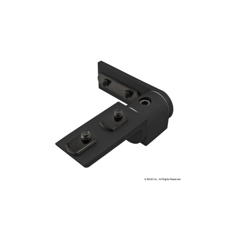 80/20 Living Hinge 90 Deg W/Crnr Brkt 15S Blk 4364-BLACK