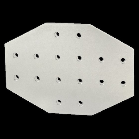 80/20 CrossJoiningPlate, Alum, Silver, 6in, 1/4in 4370