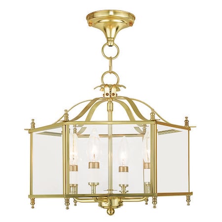 Livex Lighting Livingston 4 Light Polished Brass Conver 4398-02