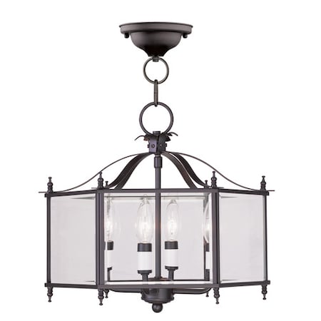 Livex Lighting Livingston 4 Light Bronze Convertible Pe 4398-07