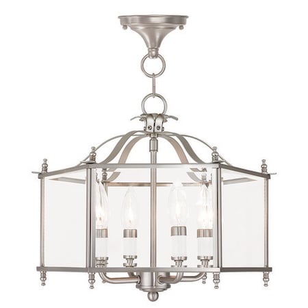 Livex Lighting Livingston 4 Light Brushed Nickel Conver 4398-91
