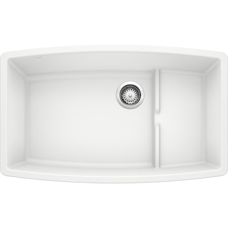 Blanco Performa Cascade Silgranit Undermount Kitchen Sink - White 440066