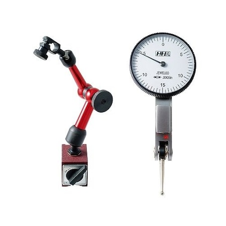 Hhip 0.03" Dial Test Indicator & Mini Universal Magnetic Base Kit 4400-0016
