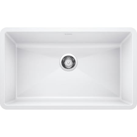 Blanco Precis Silgranit Super Single Undermount Kitchen Sink - White 440150