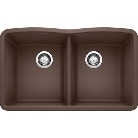 Blanco Diamond Silgranit 50/50 Double Bowl Undermount Kitchen Sink - Cafe 440182