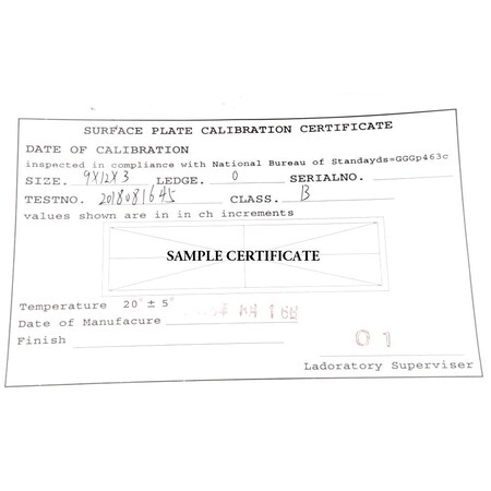 Plaque Surface Granit HHIP 15,2x20,3x5,1cm - Grade B - Précision +/-2,5cm - Pour Métrologie Et Usinage