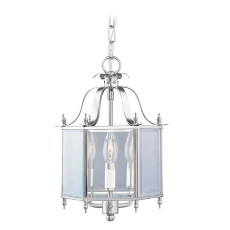 Livex Lighting Livingston 3 Light Brushed Nickel Convertible Pendant/Ceiling Mount 4403-91