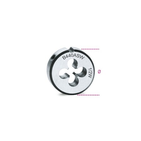 Beta Round Die, Whitworth Thread, 3/8" 004400206