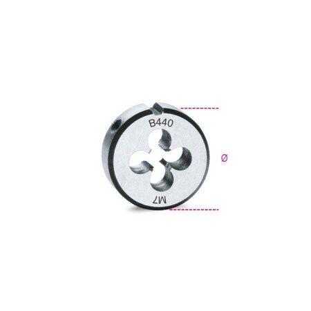 Beta Round Die, Coarse Pitch, 2mm 004400002