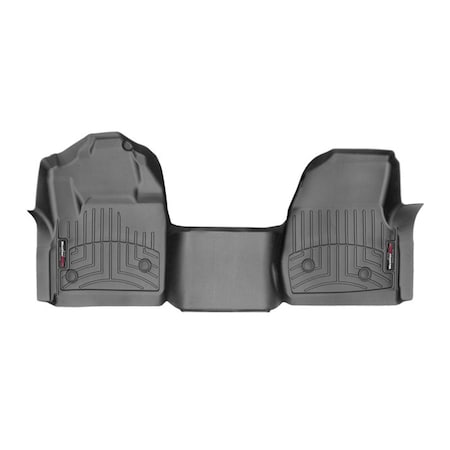 WeatherTech Custom Fit FloorLiners for Ford Super Duty - 1st Row - Over The Hump (4410281V), Black